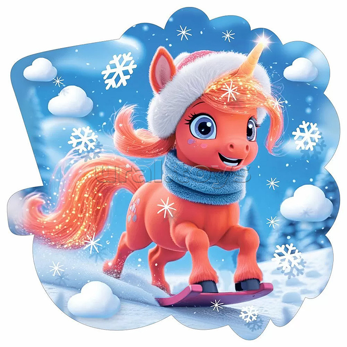 Украшение на скотче "Лошадка в шарике"