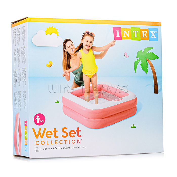 Бассейн надувной детский,86 х 86 х 25 см, 57100NP INTEX