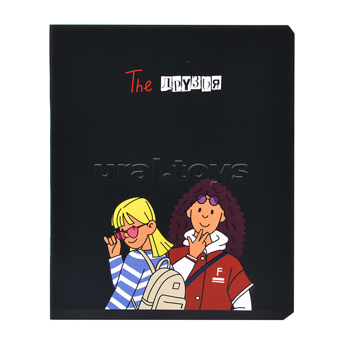 Тетрадь 48л. клетка, А5 "Друзья" скрепка