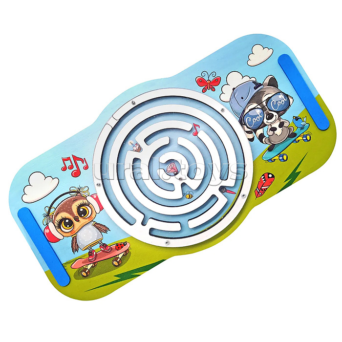 Балансировочная доска "Балансборд с лабиринтом. Совушка и Енот"