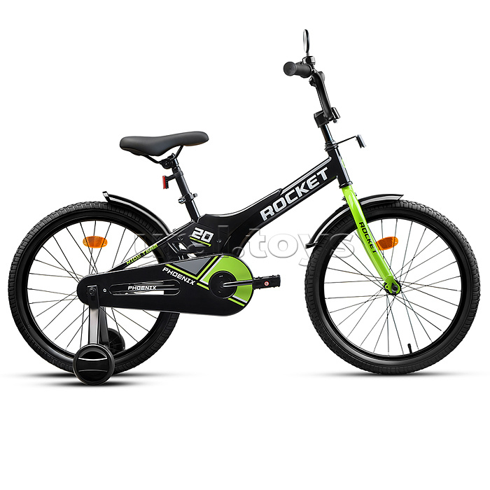 Велосипед 20" Rocket Phoenix, цвет черно/зеленый