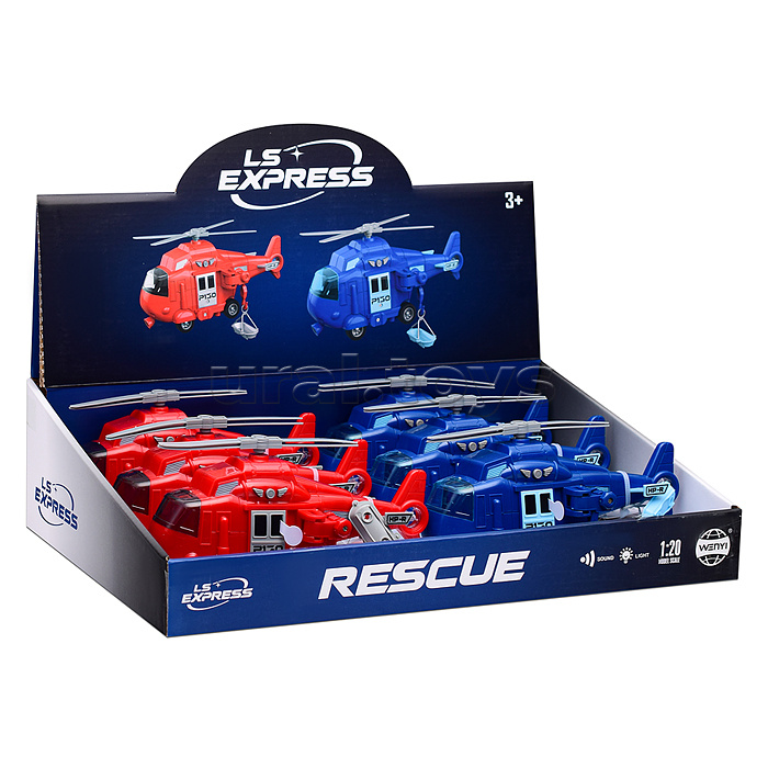 Вертолет "Спасательная служба" на батарейках, в коробке