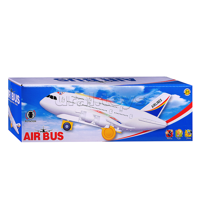 Самолет "Пассажирский самолет" на батарейках, в коробке