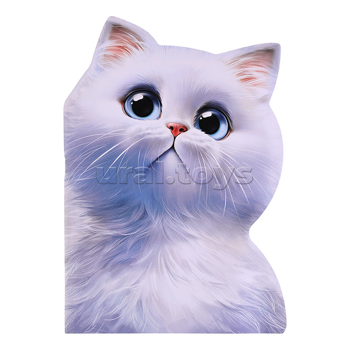 Тетрадь 40л "Мечтающий кот" фигурная вырубка, мягкий переплёт (2 скобы).