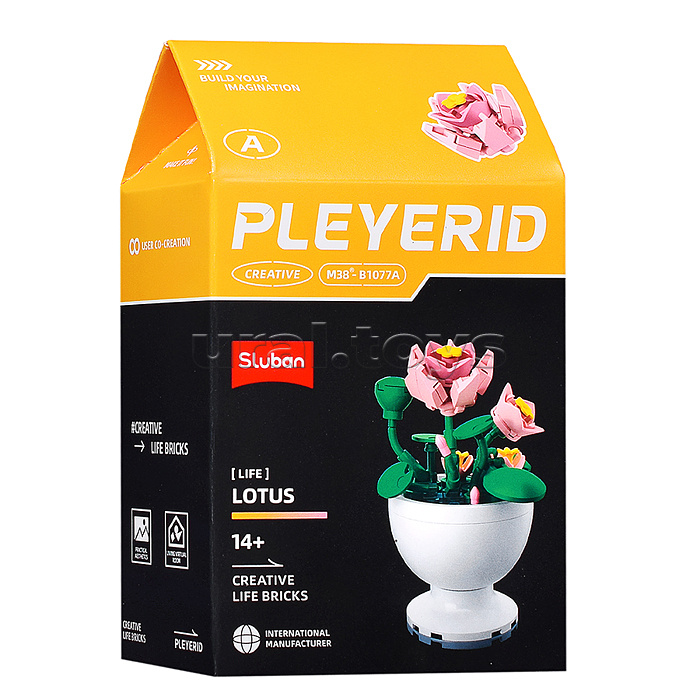 Конструктор "Цветы в горшке" в ассортименте, (упак. 6шт.) в коробке