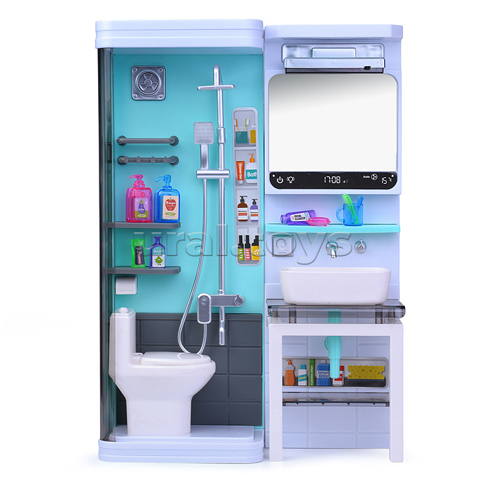 Набор мебели для кукол "Туалетная комната-2" на батарейках, в коробке