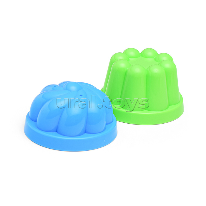 Набор №238: ведро малое, ситечко-цветок, совок №2, грабельки №2, 2 формочки, лейка малая №3