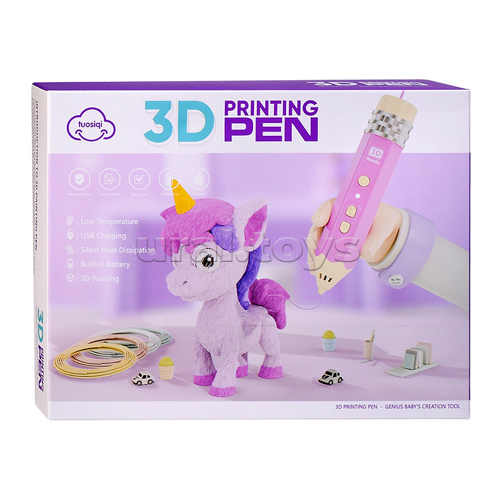 Набор для рисования "Единорог" с 3Д ручкой, в коробке