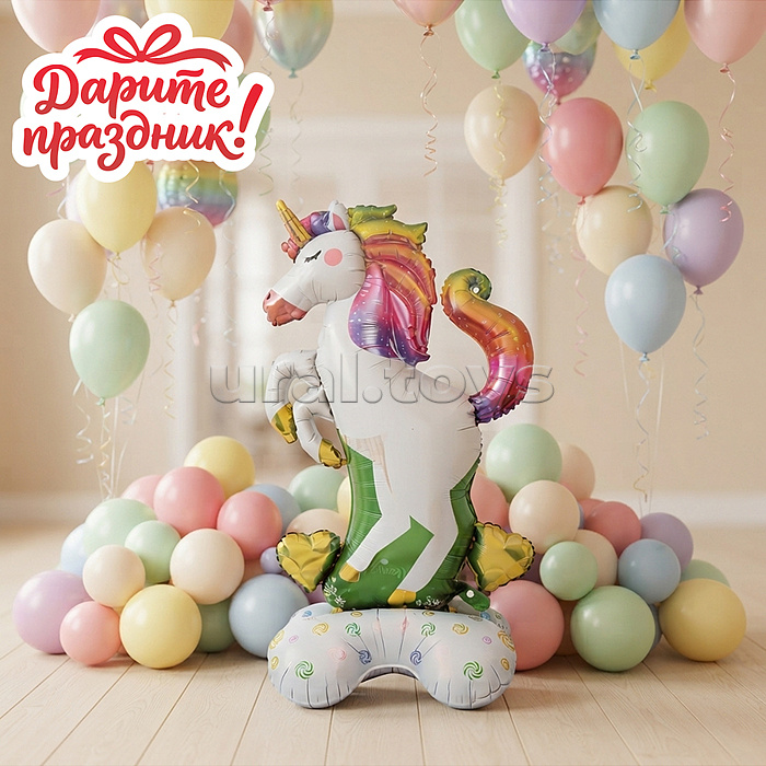 Интерьерное украшение Фигура-шар "Единорог на лугу"