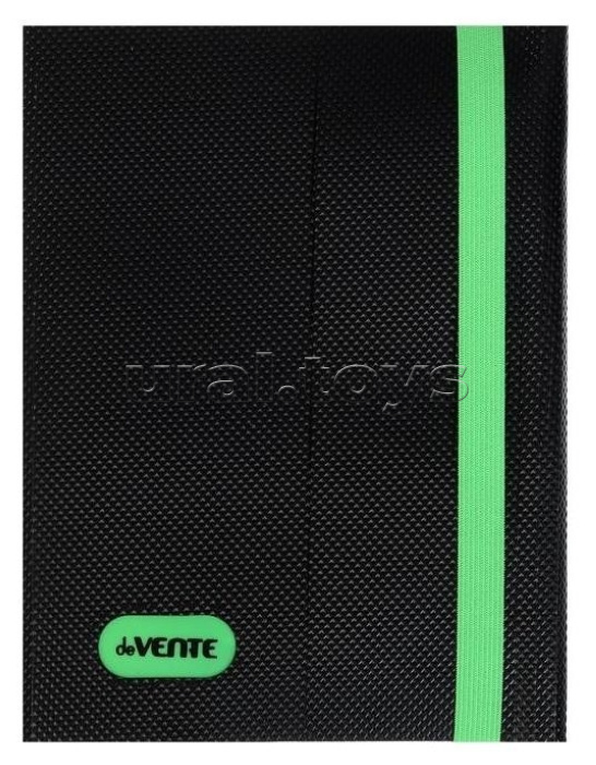 Папка на кольцах "MonoChrome" A4 (240x310x30 мм) 2 кольца Ø 25 мм, 650 мкм, с рельефной фактурой поверхностью, на 250 листов бумаги или 50 вкладышей, внутренний карман 160 мкм, непрозрачная черная с неновым зеленым Папка на кольцах "MonoChrome" A4 (240x310x30 мм) 2 кольца Ø 25 мм, 650 мкм, с рельефной фактурой поверхностью, на 250 листов бумаги или 50 вкладышей, внутренний карман 160 мкм, непрозрачная черная с неновым зеленым