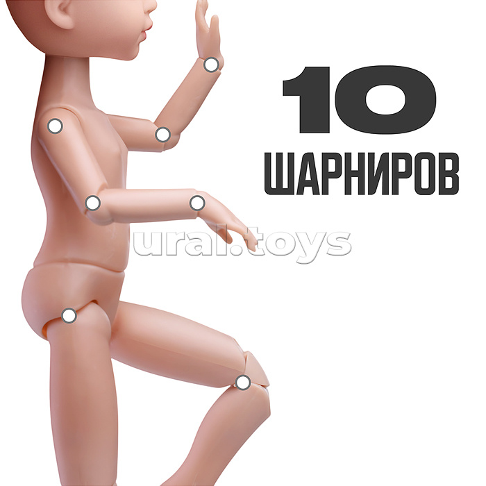 Кукла "Рита" в костюме радужного монтрика, в коробке