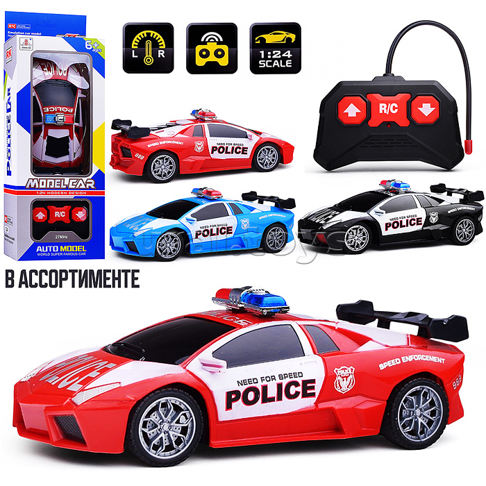 Машина "Быстрый патруль" 1:24 р/у 27 MHz, в коробке