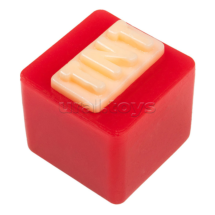 Игрушка-антистресс "Сквиши" Кубик красный