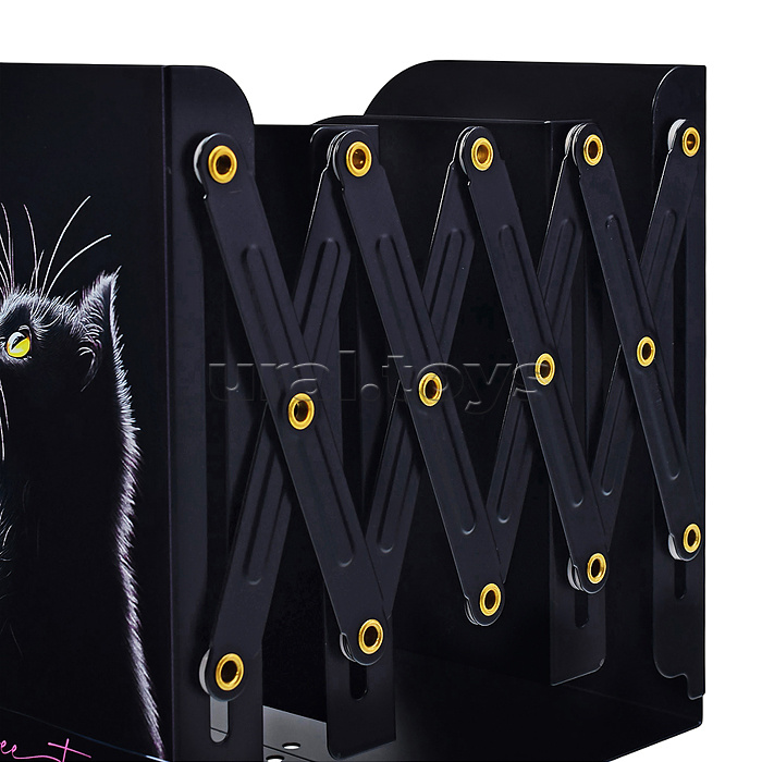 Подставка для учебников и книг "MooreCafe" 19x14,7x9 см, металлическая, телескопическая, окрашенная, вес 600 г, с полноцветным рисунком, в картонной коробке