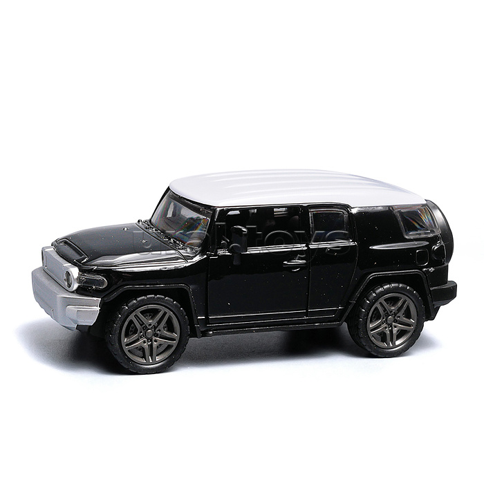 Чёрная с белой крышей инерционная машинка die-cast , 1:32