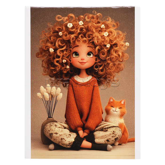 Блокнот А6 40л. "Кудряшка"  клетка