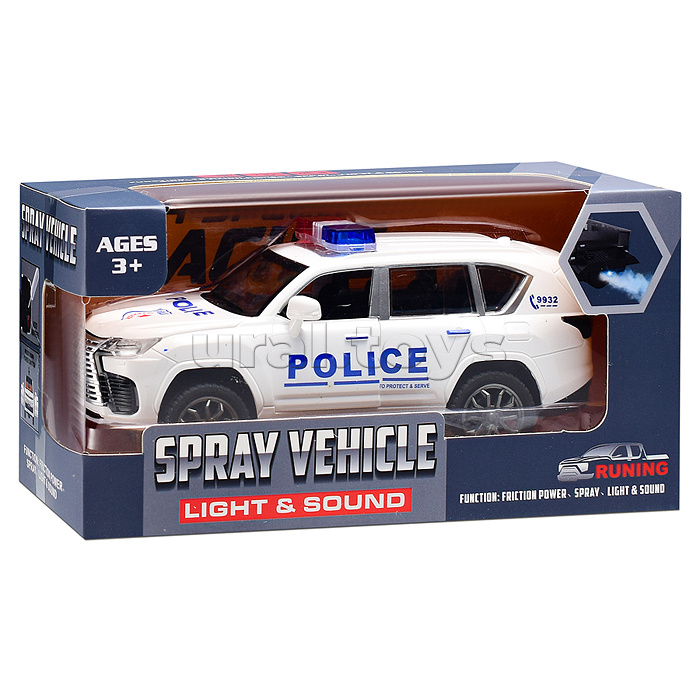Машина "Полицейский джип" (свет, звук) в коробке