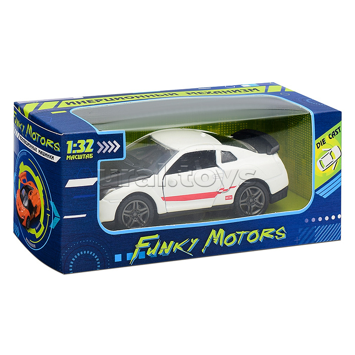 Белая инерционная машинка Купе die-cast,1:32, открывающиеся двери Белая инерционная машинка Купе die-cast,1:32, открывающиеся двери
