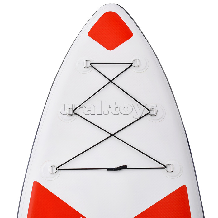 Надувная SUP-доска ROCKET (SUP-board 10,6ʺ 320*80*15 см) красно-серый графика