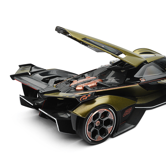 Машинка die-cast Lamborghini V12 Vision Gran Turismo, 1:18, зелёная, Машинка die-cast Lamborghini V12 Vision Gran Turismo, 1:18, зелёная,