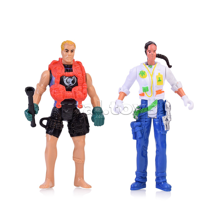 Набор животных с двумя охотниками, в пакете