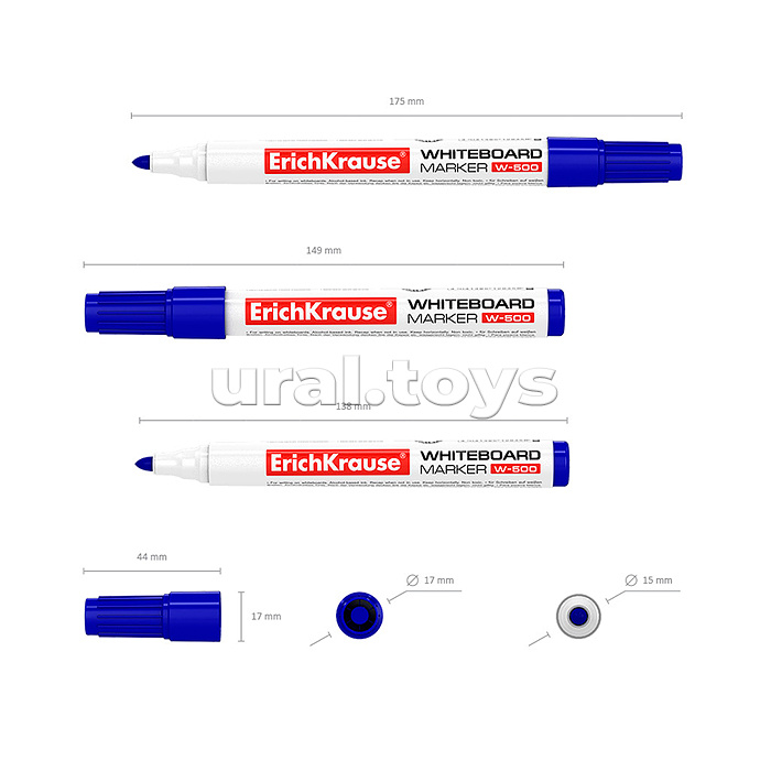 Маркер для досок W-500, цвет чернил синий