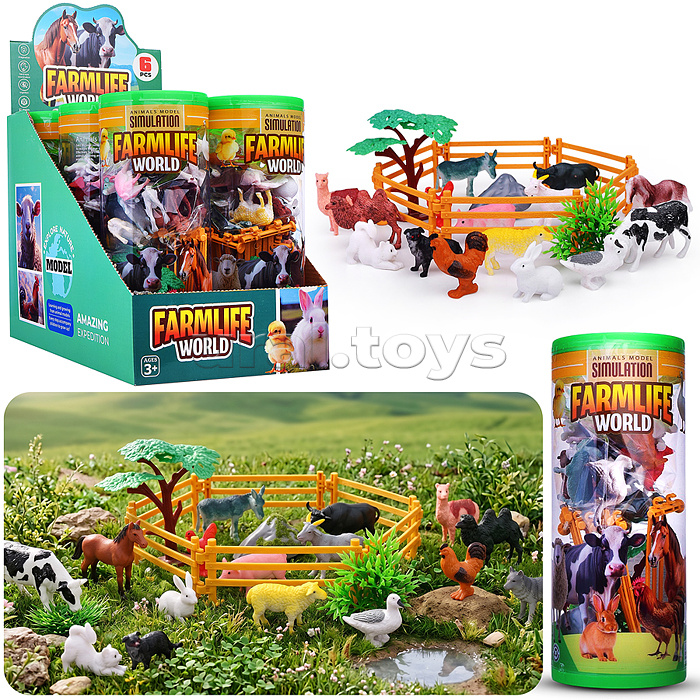 Набор животных "Поляна друзей" в коробке