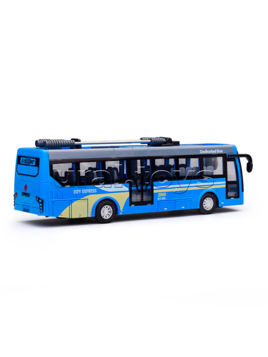 Автобус "Автокруиз" (световые эффекты) цвет голубой , р/у, 27 MHz, в коробке