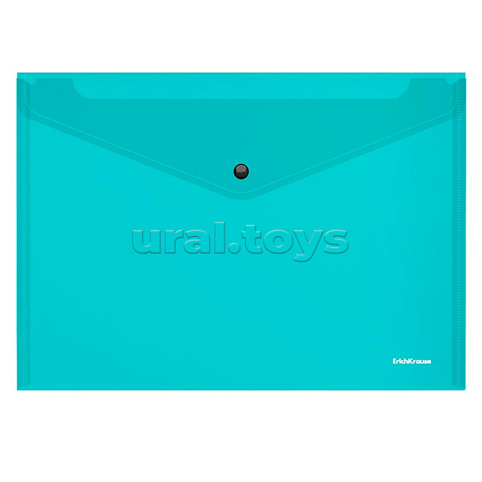 Папка-конверт на кнопке пластиковая Fizzy Vivid, A4, полупрозрачный, ассорти