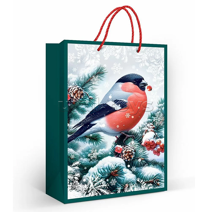 Пакет подарочный (ML) "Снегири"