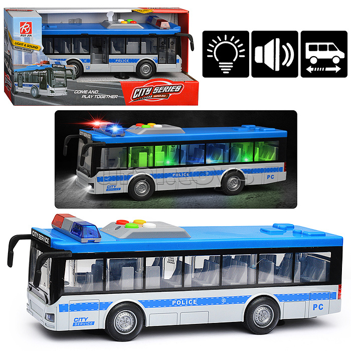 Автобус "Полицейский" (свет, звук) в коробке Автобус "Полицейский" (свет, звук) в коробке