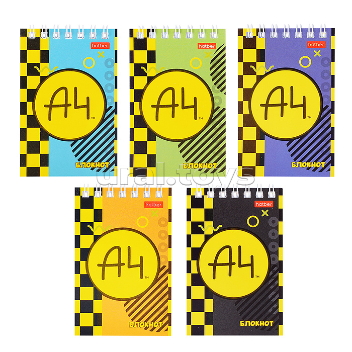 Блокнот А7 40л клетка "Влад А4" на гребне в дисплее