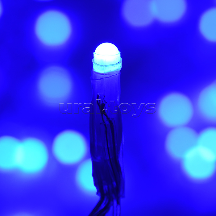 Электрогирлянда светодиодная 10м., 60 ламп, цвет: синий
