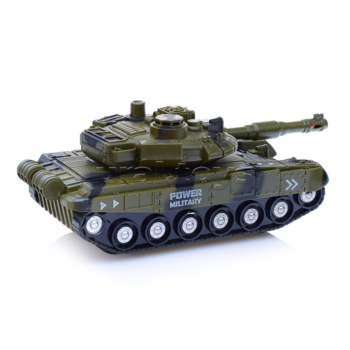 Танк с пусковой установкой 1:20 (свет, звук) в коробке