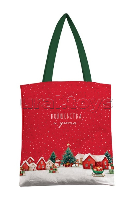 
Сумка-шоппер текстильная Премиум Новый год