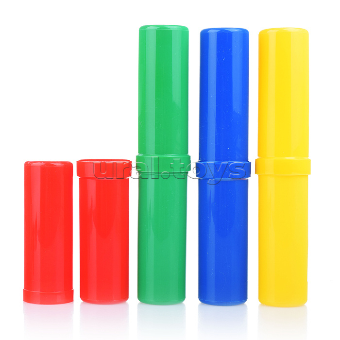 Пенал-тубус пластиковый, "Стандарт плюс" ассорти