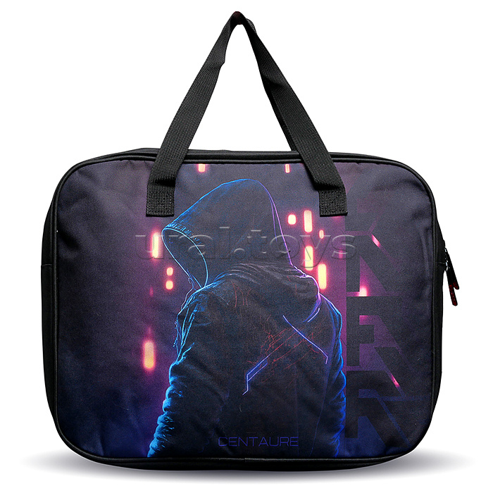 Папка для тетрадей, ИЗО и технологии "Centaur" A4 (36x28x8 см), плотный износостойкий полиэстер с водоотталкивающей пропиткой, отделение на молнии с внутренним карманом, с текстильными ручками увеличенной длины 28 см, с текстильным расширением 8 см, карма