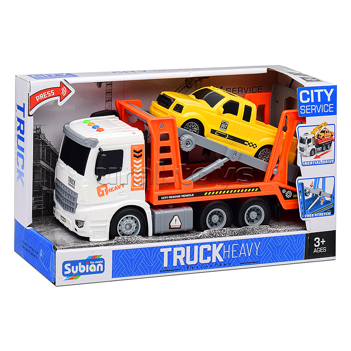 Машина "Car carrier" на батарейках, 1:14 (свет, звук) в коробке