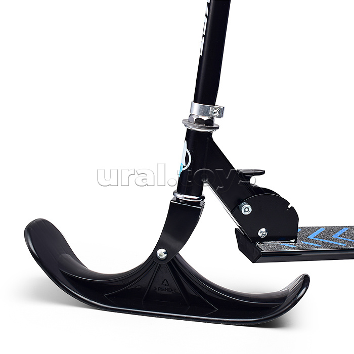 Самокат-снегокат, складной, в коробке (синий)