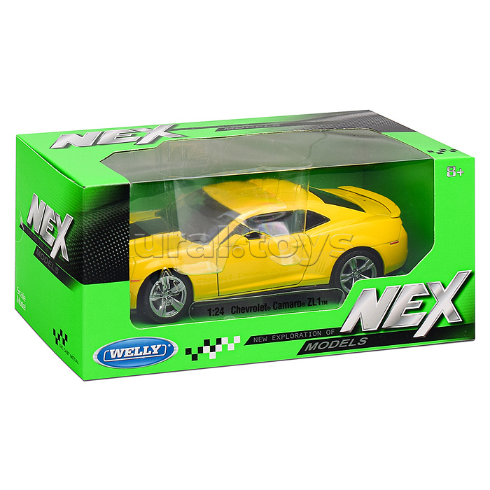 Машинка 1:24 Chevrolet Camaro ZL1, желтый Машинка 1:24 Chevrolet Camaro ZL1, желтый