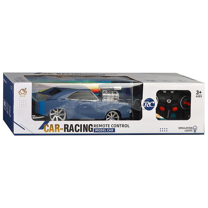 Машина "Car-racing" р/у, 27 MHz, (цвет голубой) в коробке Машина "Car-racing" р/у, 27 MHz, (цвет голубой) в коробке