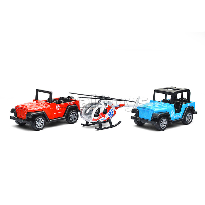 Набор машин с заправочной станцией, в коробке