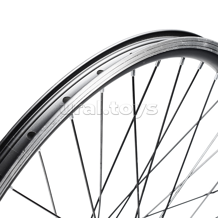 Колесо велосипедное 24" заднее в сборе, алюминий, под трещ, V-br, без гаек