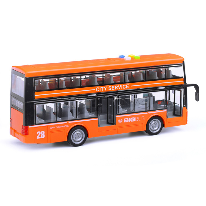 Автобус "Двухэтажный"1:16 (свет, звук)  в коробке