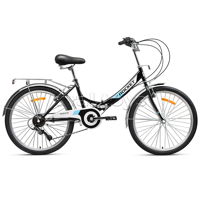 Велосипед 24" Rocket City Fold S 24, цвет черный, размер 16"