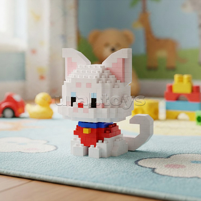 Конструктор "Белый котенок" 3D, в коробке