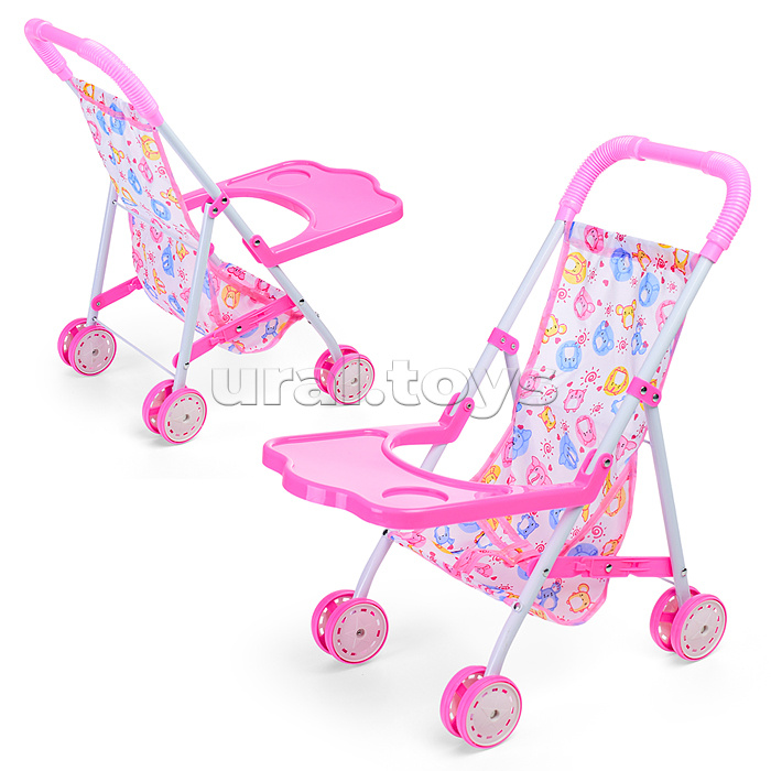 Коляска для кукол (металлическая, складная, прогулочная, цвет в ассортименте)