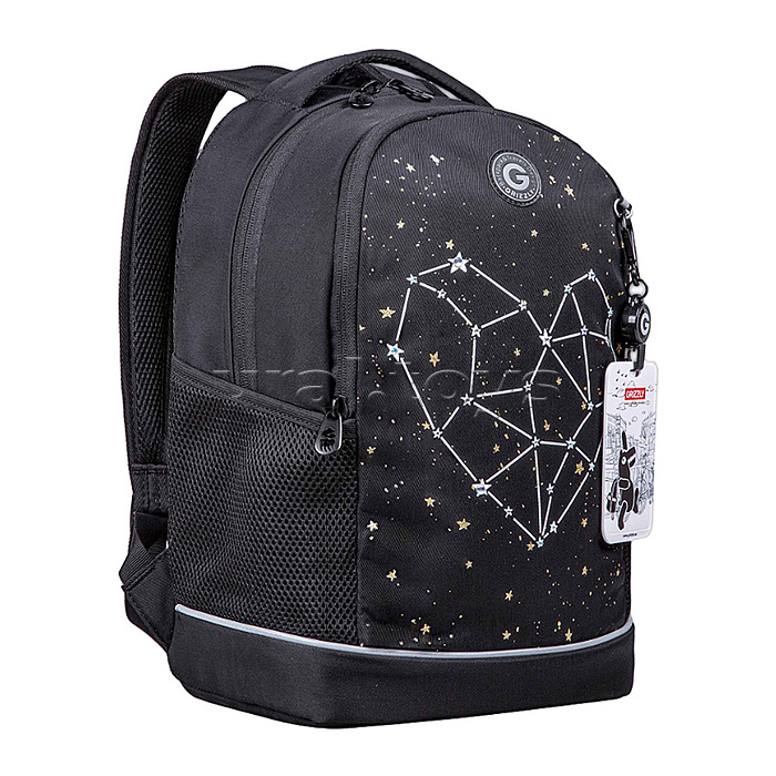 Рюкзак школьный с картхолдером на держателе (/1 черный)