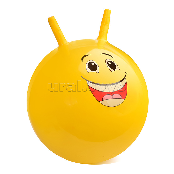 Мяч с рожками 65 см "Забавная рожица"