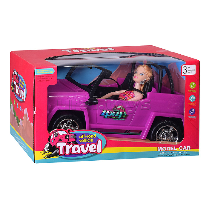 Машина с куклой "Travel" в коробке Машина с куклой "Travel" в коробке